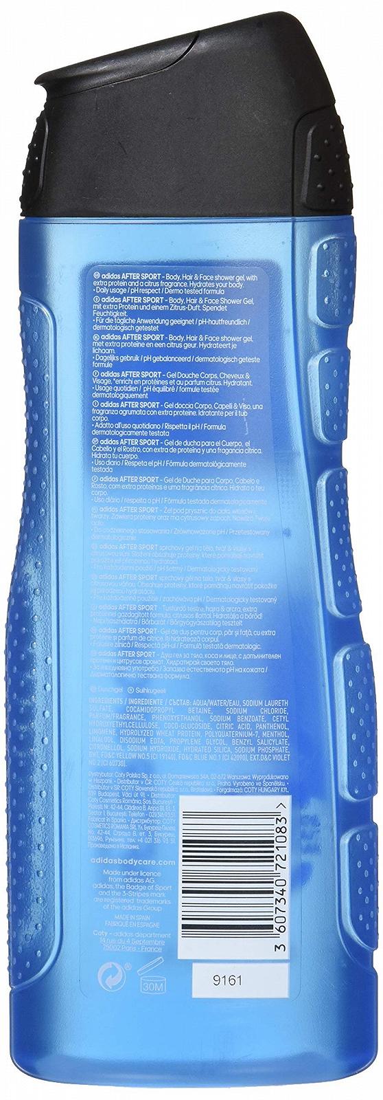 Гель для душа 3-в-1 adidas After Sport 3 x 400 мл, фото №2