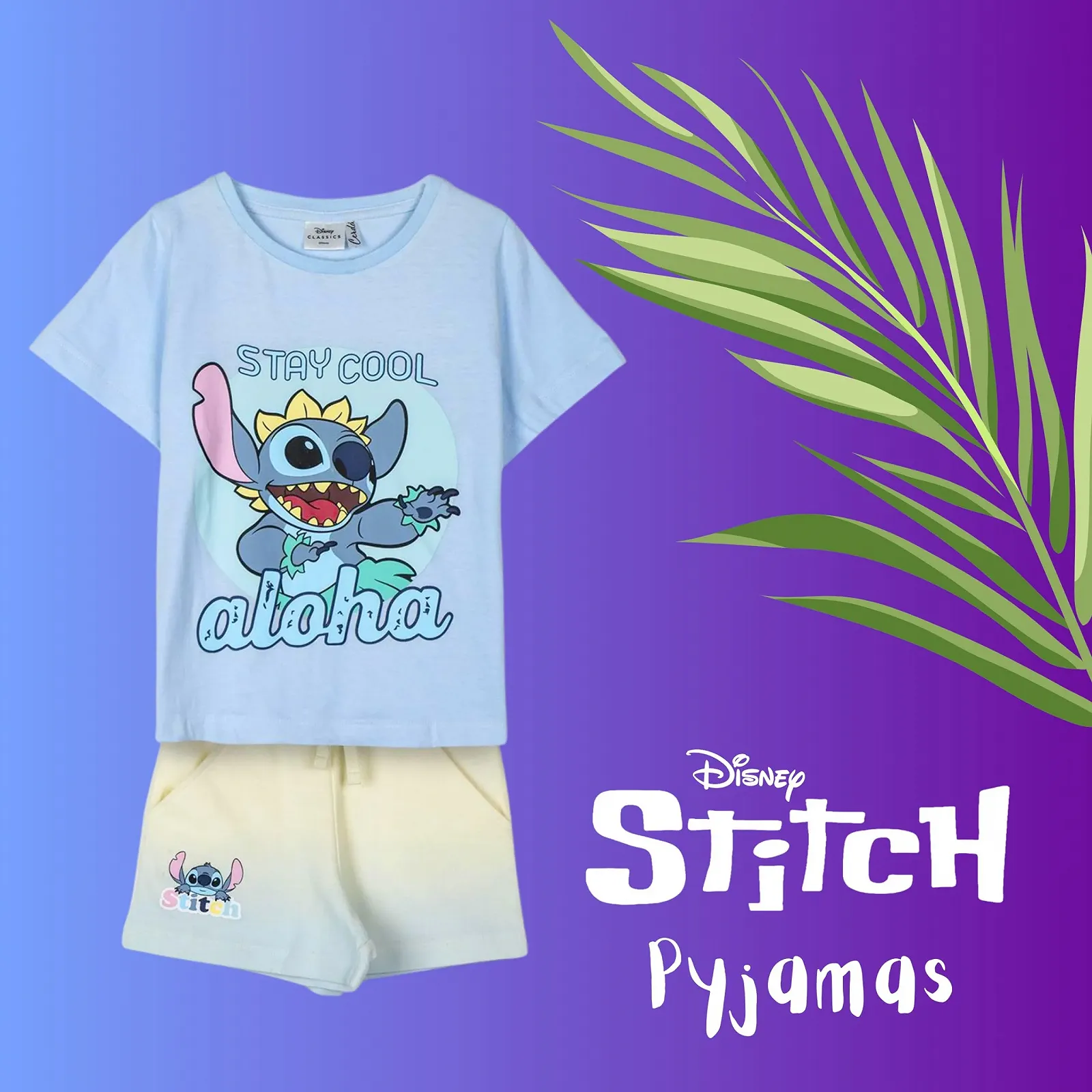 Комплект дитячий: футболка та шорти Disney Stitch, літній, бавовняний, 2 предмети, фото №3 Комплект дитячий: футболка та шорти Disney Stitch, літній, бавовняний, 2 предмети, фото №3