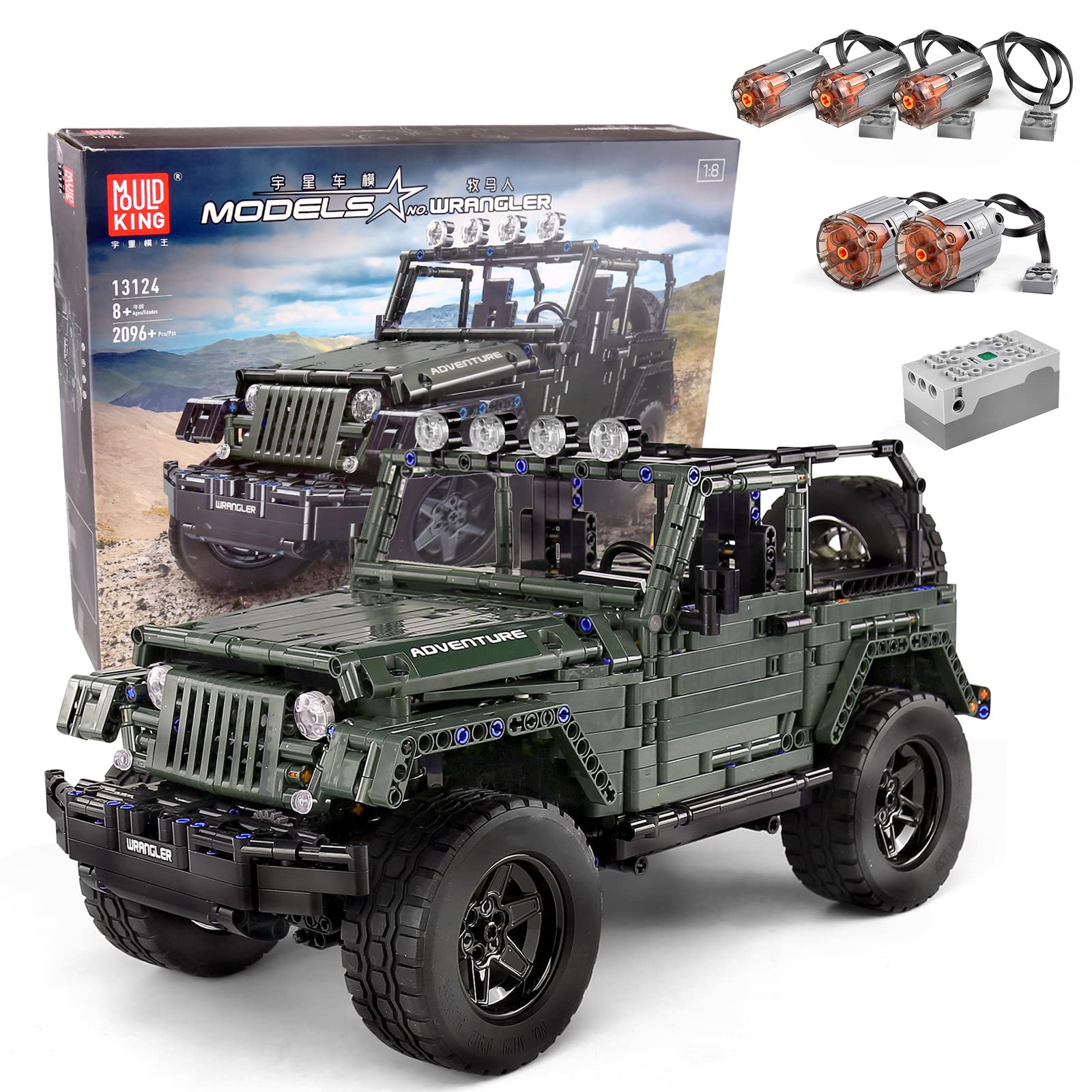 Набор Mould King Technik 13124 Внедорожник 1:8 Зеленый, фото №1
