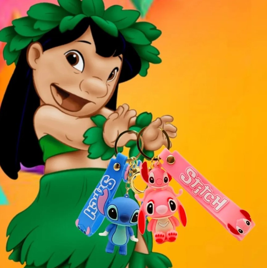 Брелок Ліло та Стіч рожевий з довгими вухами дитячий брелок на рюкзак, ключі 5 см, фото №5 Брелок Ліло та Стіч рожевий з довгими вухами дитячий брелок на рюкзак, ключі 5 см, фото №5