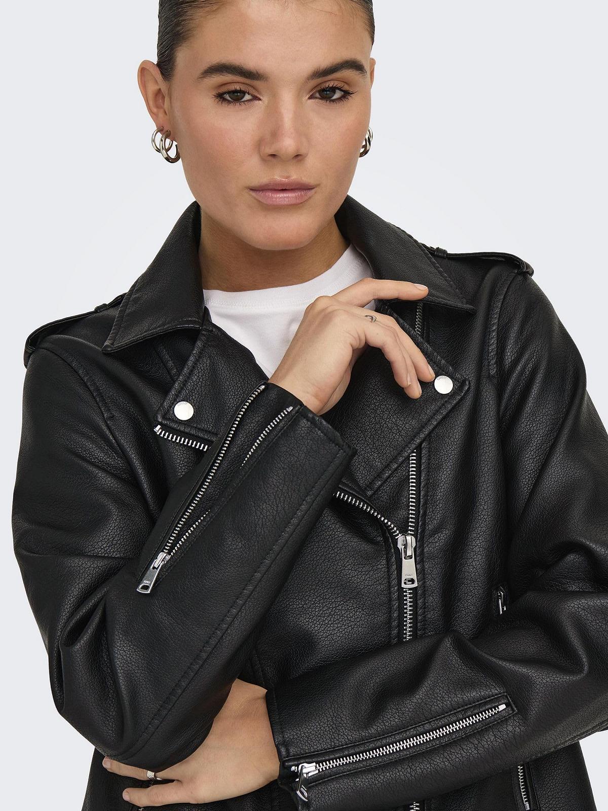 Жіноча куртка ONLY ONLMILLE Шкіряна куртка, фото №7