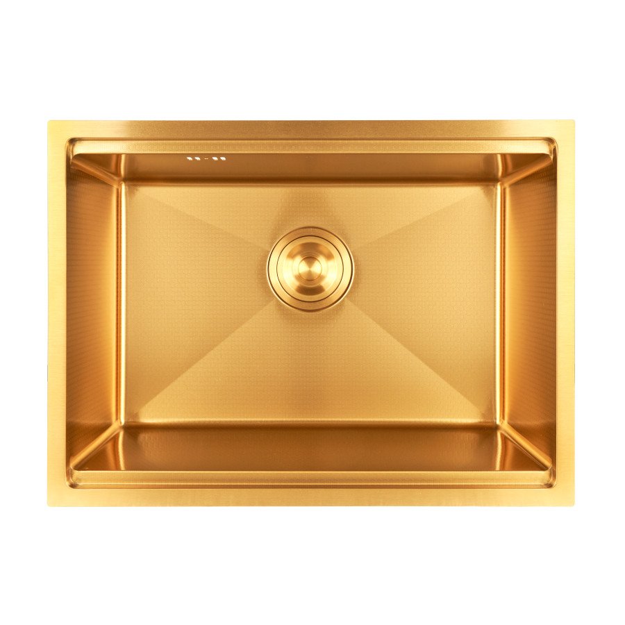 Золота мийка під стільницю з декором нержавіюча Nett NGS-5742, фото №4