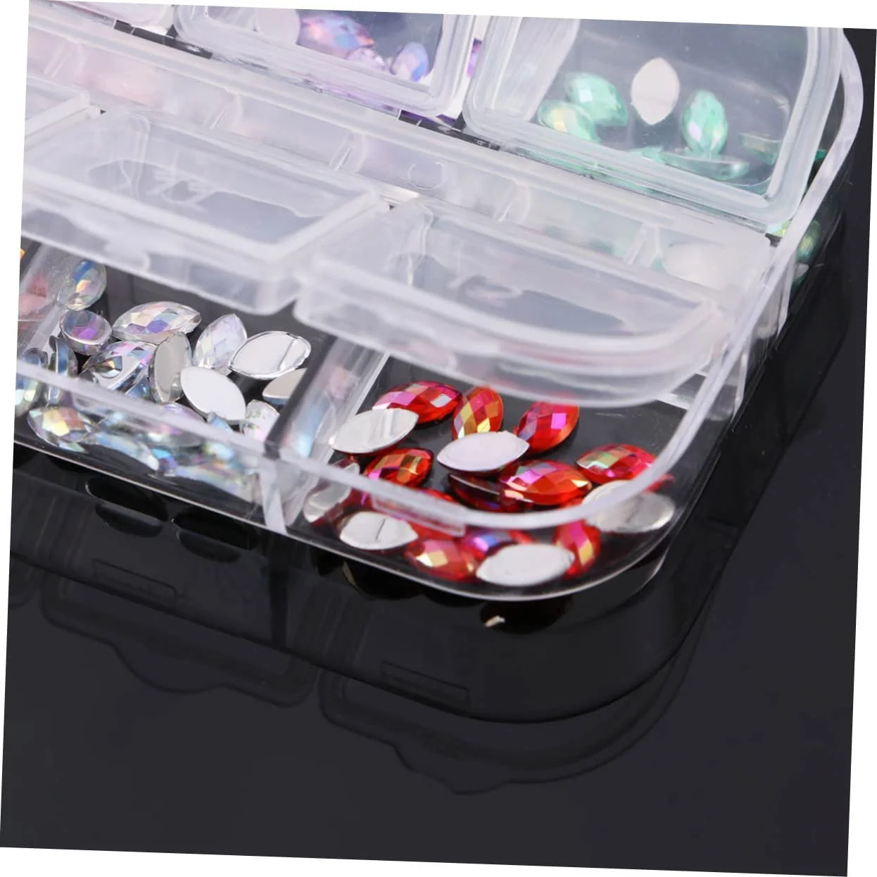 Стразы для ногтей Healvian, 2 шт., разных цветов, блестящие, плоские, с коробкой для хранения, для творческого маникюра и дизайна ногтей, фото №9