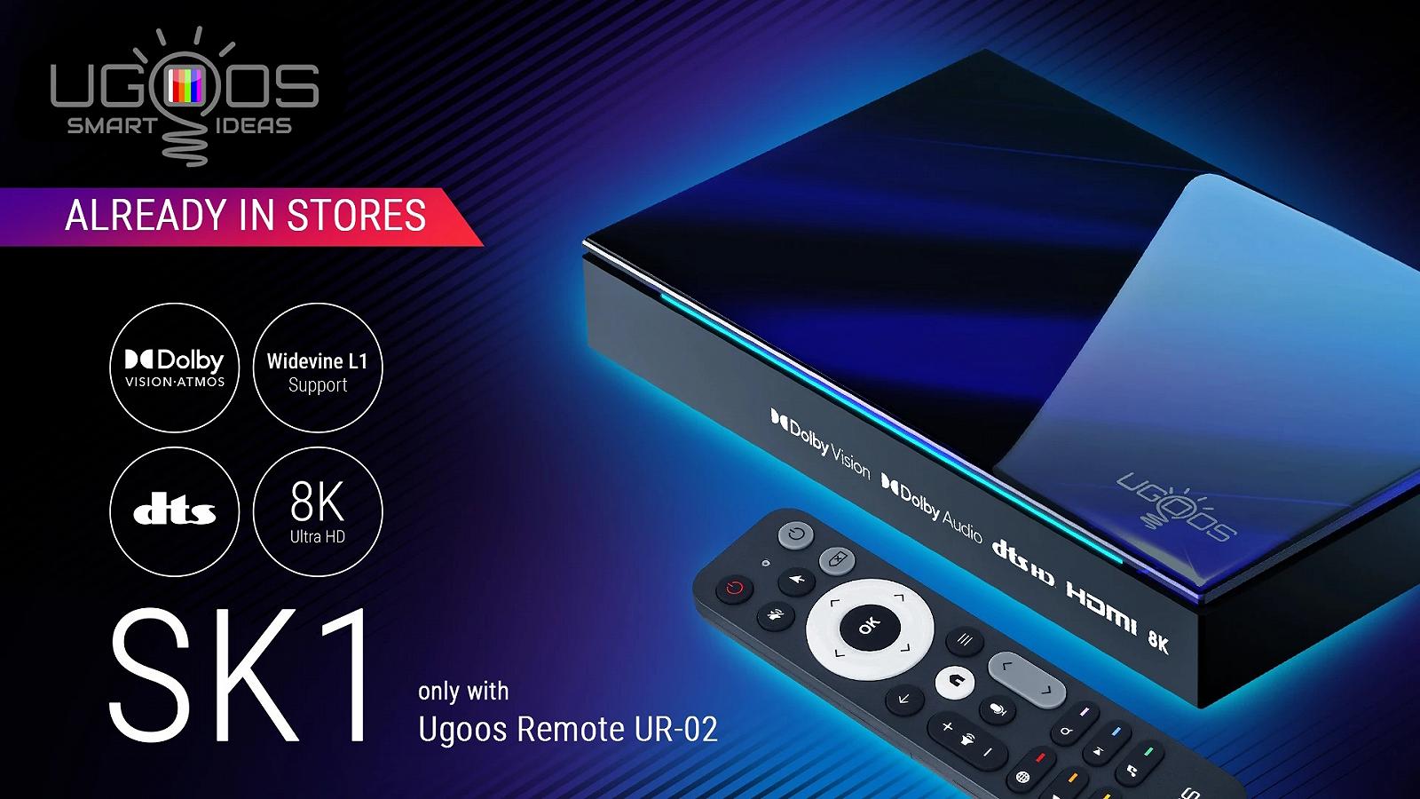 Медиаплеер Ugoos SK1 Amlogic S928X-K 8/128 WIFI6 Dolby Vision DTS Android 11, фото №2