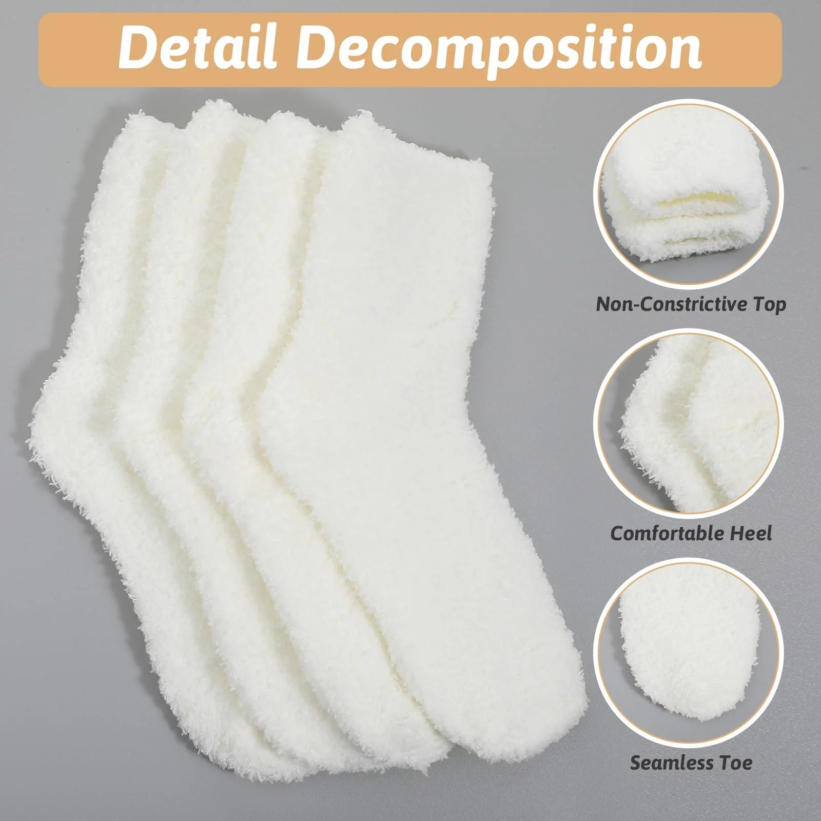 Шкарпетки Пухнасті Жіночі 5 пар, М'які (36-42), фото №5