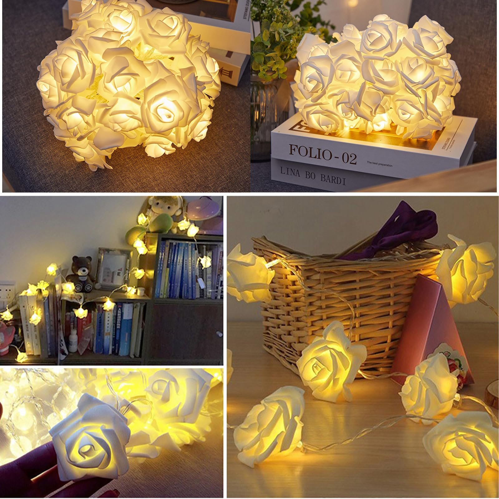 Гірлянда ENLACE Троянда 1,5 м 10 LED Теплий Білий, фото №7