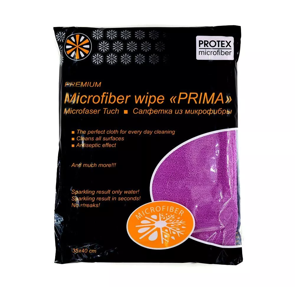 Салфетка из микрофибры премиум класса Прима 35*40 см Микрофибра Protex Швеция, фото №2