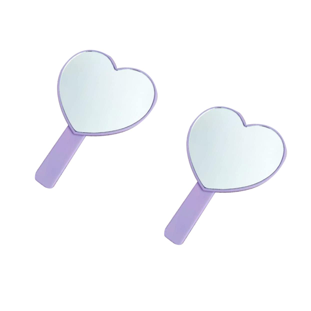 Зеркало Angoily Компактное Ручное Сердце Комплект 4 шт Фиолетовый, фото №7