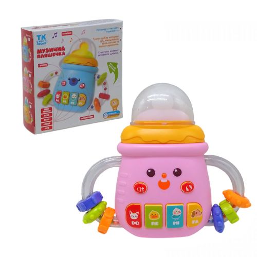 Интерактивная игрушка Музыкальная бутылочка Зайчик укр [tsi241374-TSI], фото №1