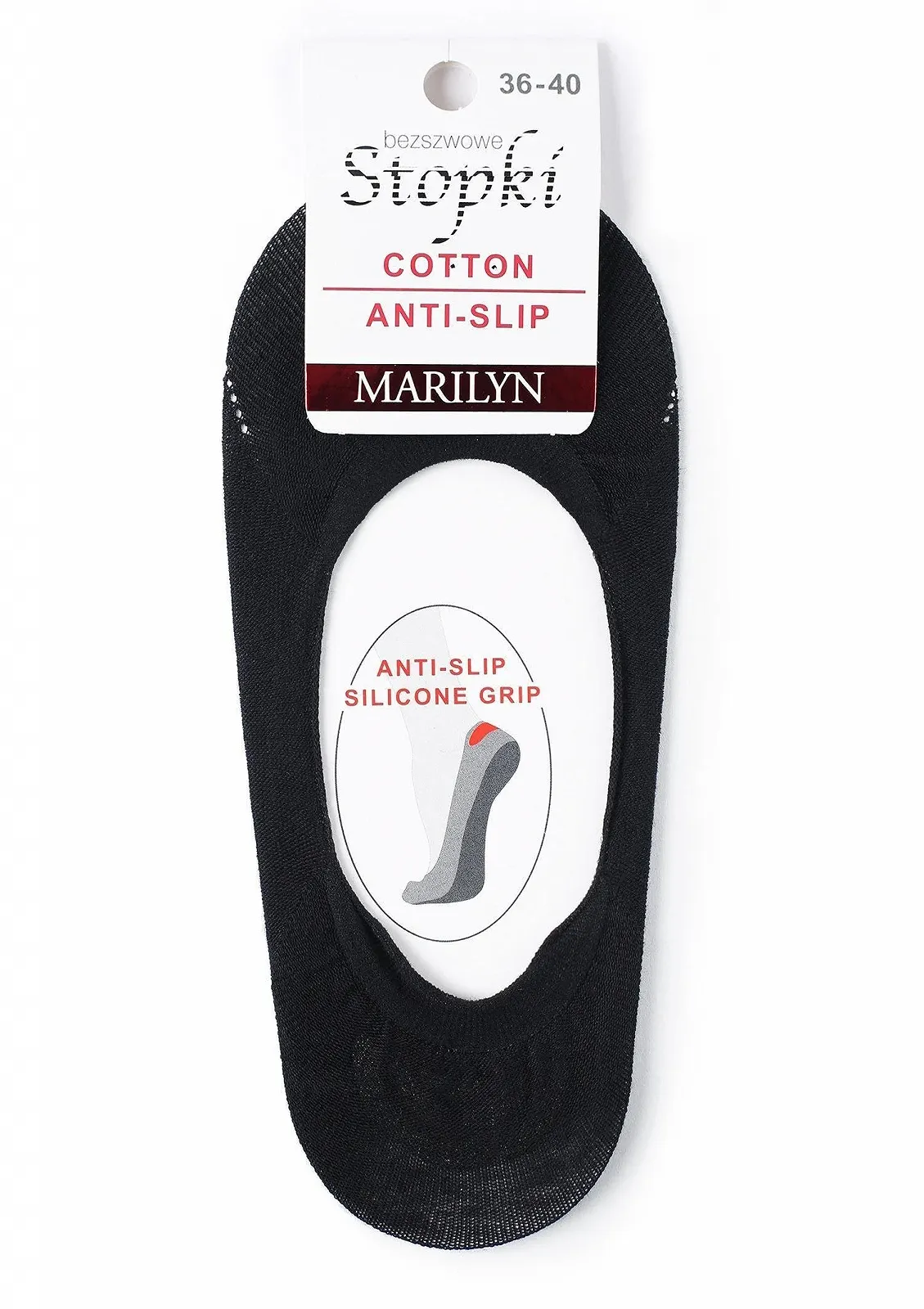 Жіночі шкарпетки з бавовни MARILYN Invisible Trainer 36-40, фото №2