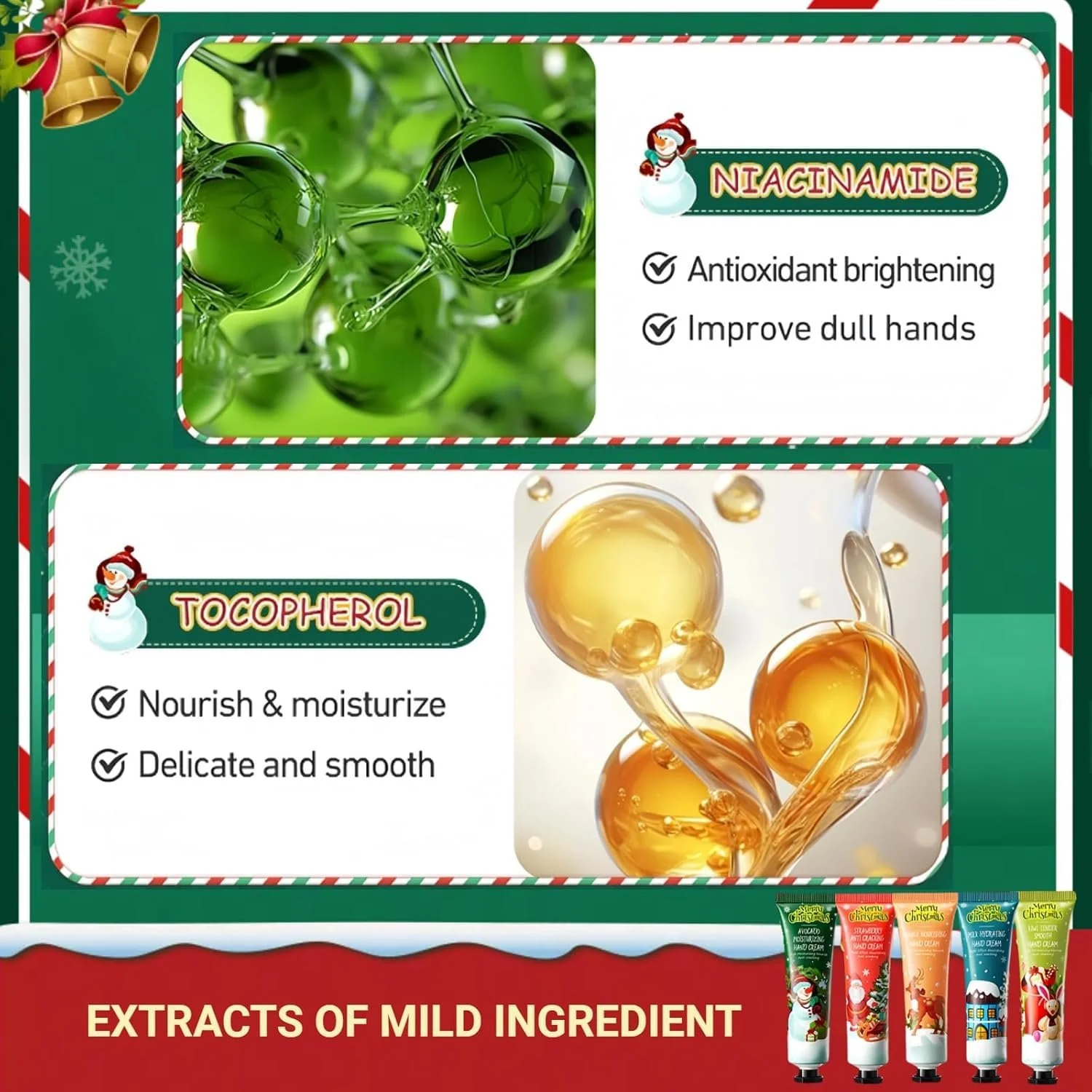 Набор кремов для рук Рождественский, фото №2 Набор кремов для рук Рождественский, фото №2