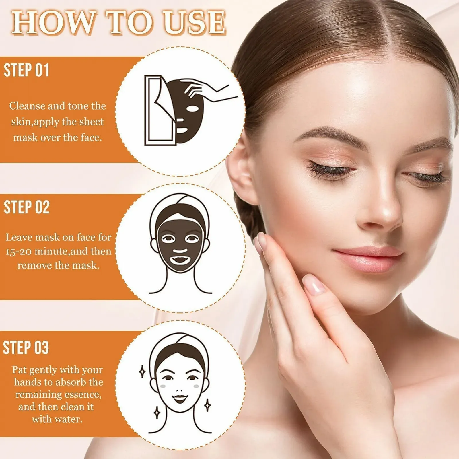 Маска Гелева Вітамін С, Глиняна (Пакування 6 шт.), фото №7