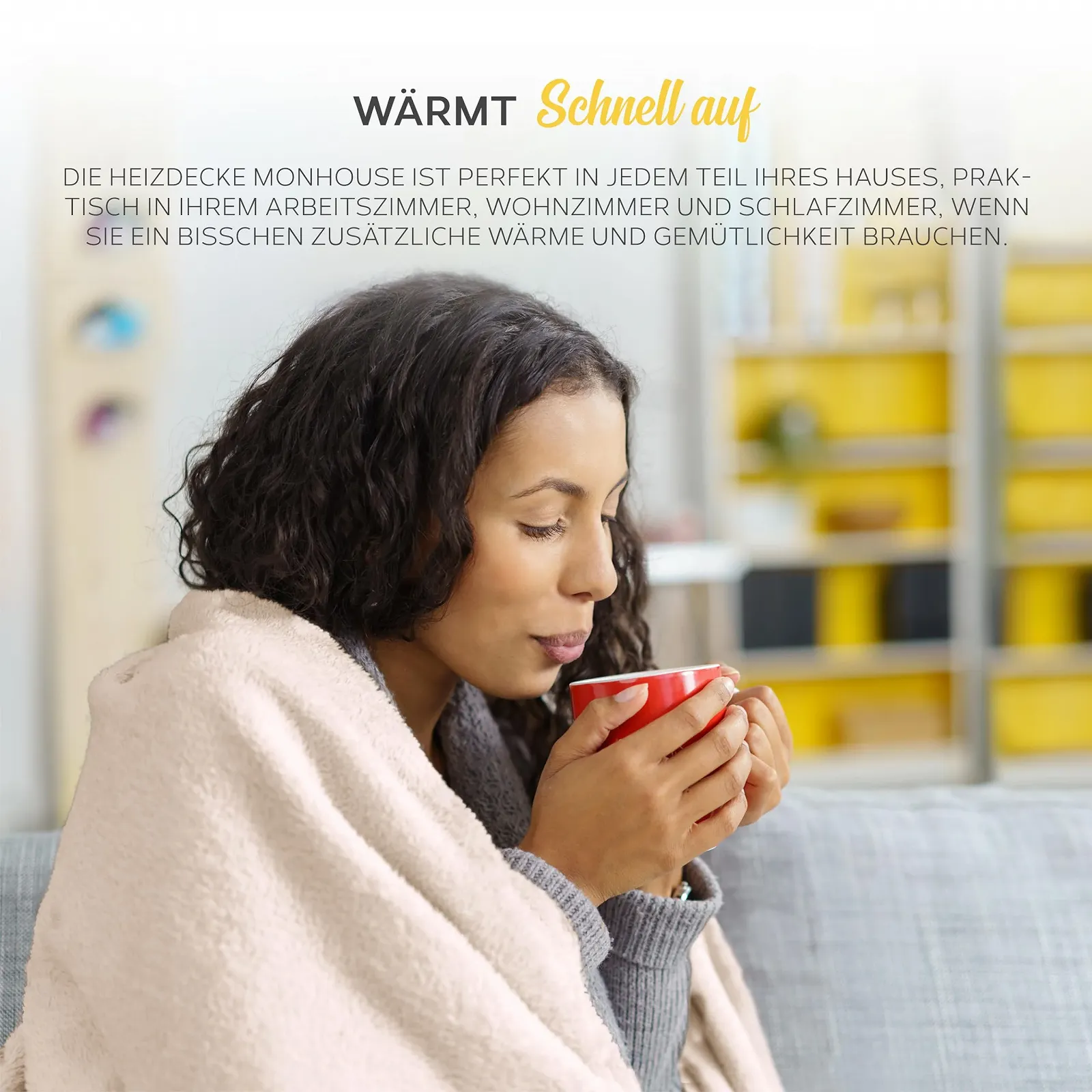 Електрична ковдра MONHOUSE Single 130 x 160 см Бежевий, фото №4 Електрична ковдра MONHOUSE Single 130 x 160 см Бежевий, фото №4