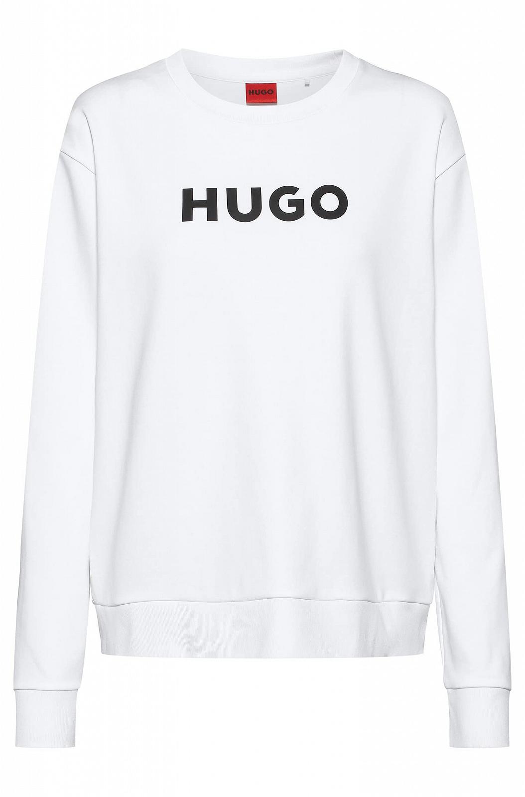 Женский Свитшот HUGO The Sweater с контрастным цветным логотипом из хлопка, фото №2 Женский Свитшот HUGO The Sweater с контрастным цветным логотипом из хлопка, фото №2