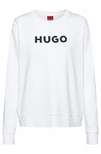 Жіночий Світшот HUGO The Sweater з контрастним кольоровим логотипом з бавовни synthetic.ua - Фото 1
