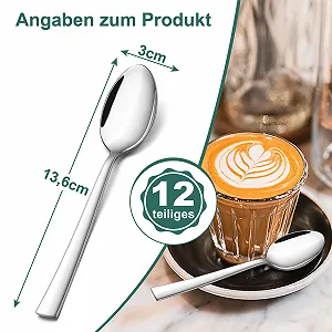 Ложка чайна TEAMFAR з нержавіючої сталі 13.6 cm, 12 шт. synthetic.ua - Фото 1