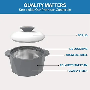 Набір ізольованих каструль Pinnacle з кришкою 3 предмети 3/2/1 кварт Hot Pot synthetic.ua - Фото 1