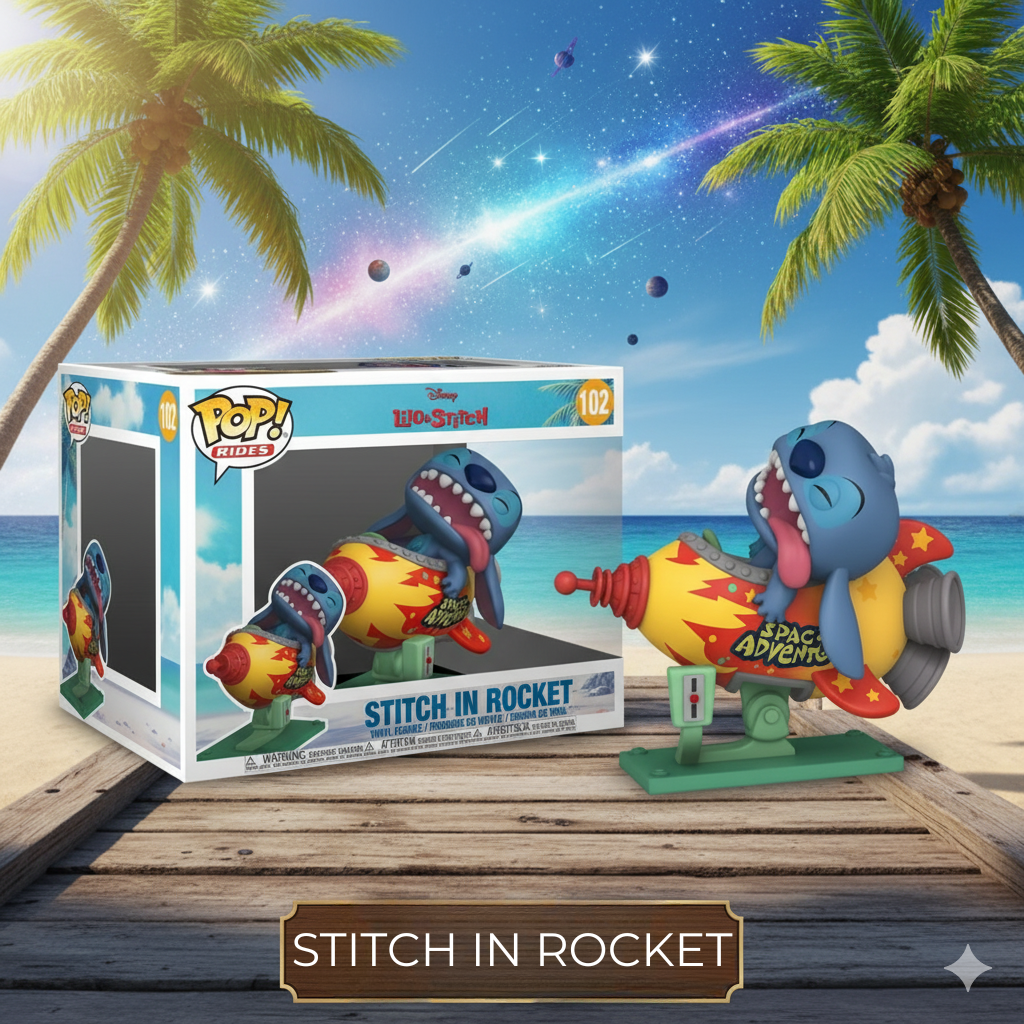 Фігурка Ліло і Стіч Фанко Поп Дісней Стіч в ракеті Funko Pop Disney Lilo Stitch Stitch in Rocket 10 см №102, фото №1