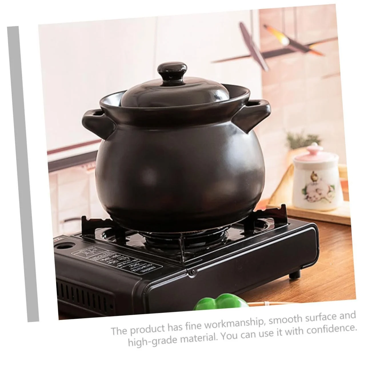 Каструля керамічна Sosoport Mini Чорна, фото №2