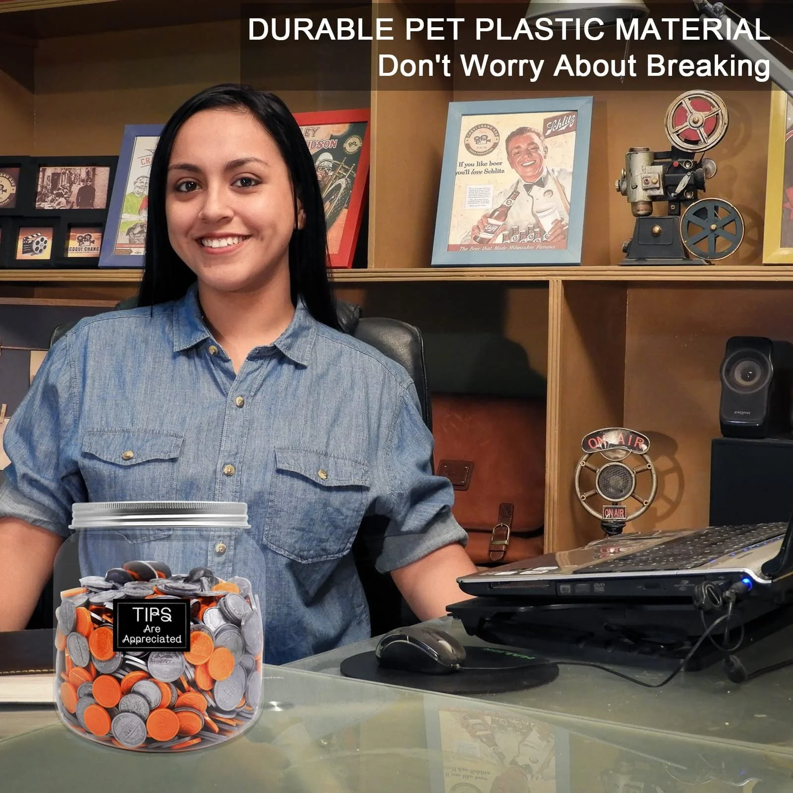 Скарбничка 2 л пластикова прозора, фото №7