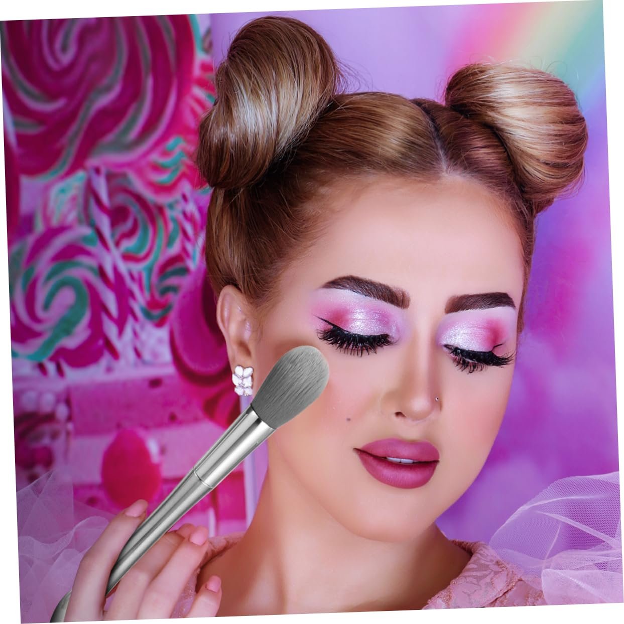 Набір пензлів для макіяжу Beaupretty 8 шт з довгою ручкою, косметичний пензель, пензель для основи, з довгою ручкою, фото №6