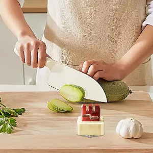 Точилка для ножів та ножиць на присосці 3-ступенева вольфрам та кераміка synthetic.ua - Фото 1