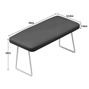 Подставка для рук из искусственной кожи с хромированными ножками Professional Nail Art Black synthetic.ua - Фото 1