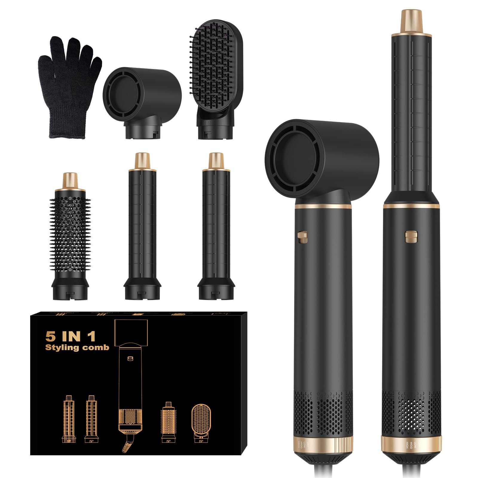 Стайлер для волосся Mogawave Airbrush Pro 5 в 1 1000 Вт, фото №1 Стайлер для волосся Mogawave Airbrush Pro 5 в 1 1000 Вт, фото №1