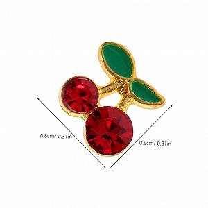 Стрази для нігтів Healeved, 160 шт, вишні, рожеві synthetic.ua - Фото 1