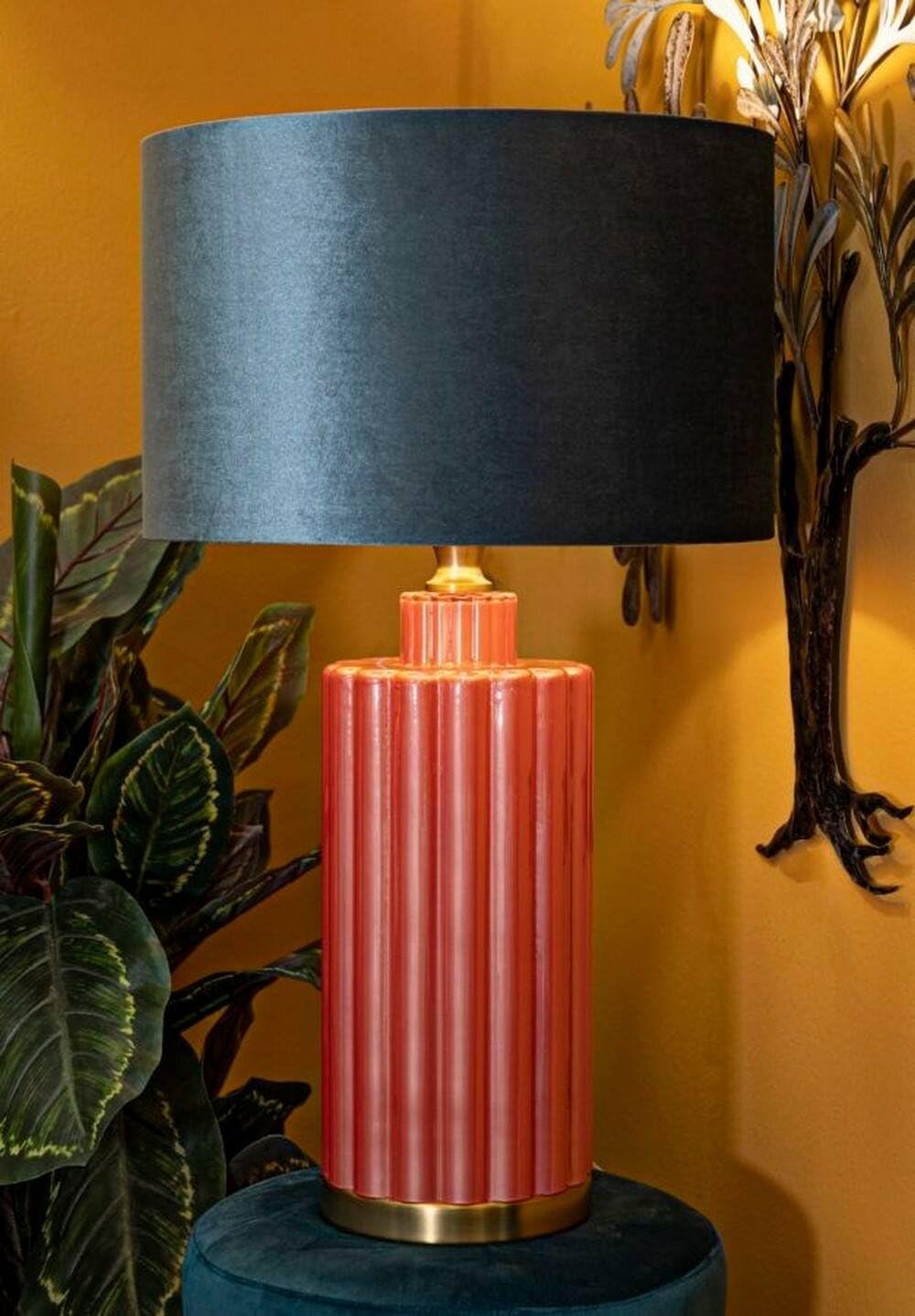 Настільна лампа Dmora Wainuiomata E53 червоний абажур, фото №1