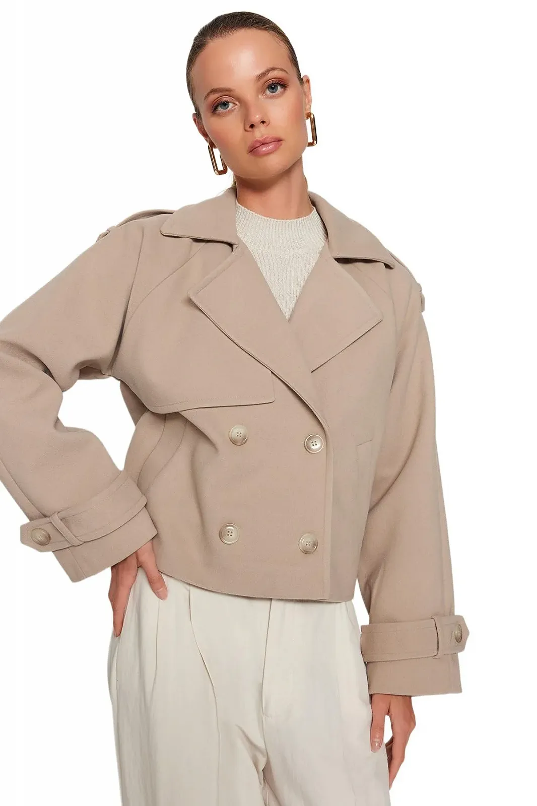 Пальто TRENDYOL Пряме, фото №1