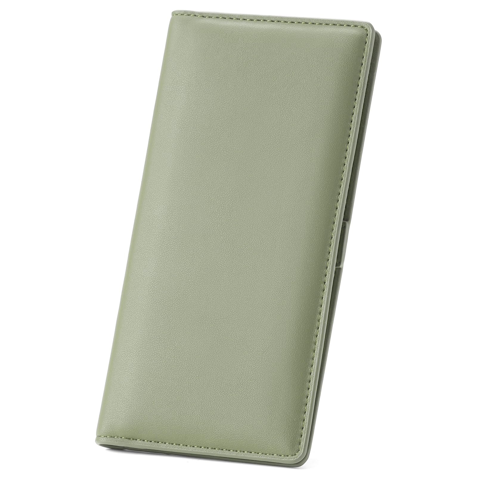 Кошелек GAEKEAO Ultra Thin PU Leather RFID Blocking Credit Card Holder Bifold Long Ladies Wallet Billfold Clutch, Type1 Fruit Green, Casual, фото №1