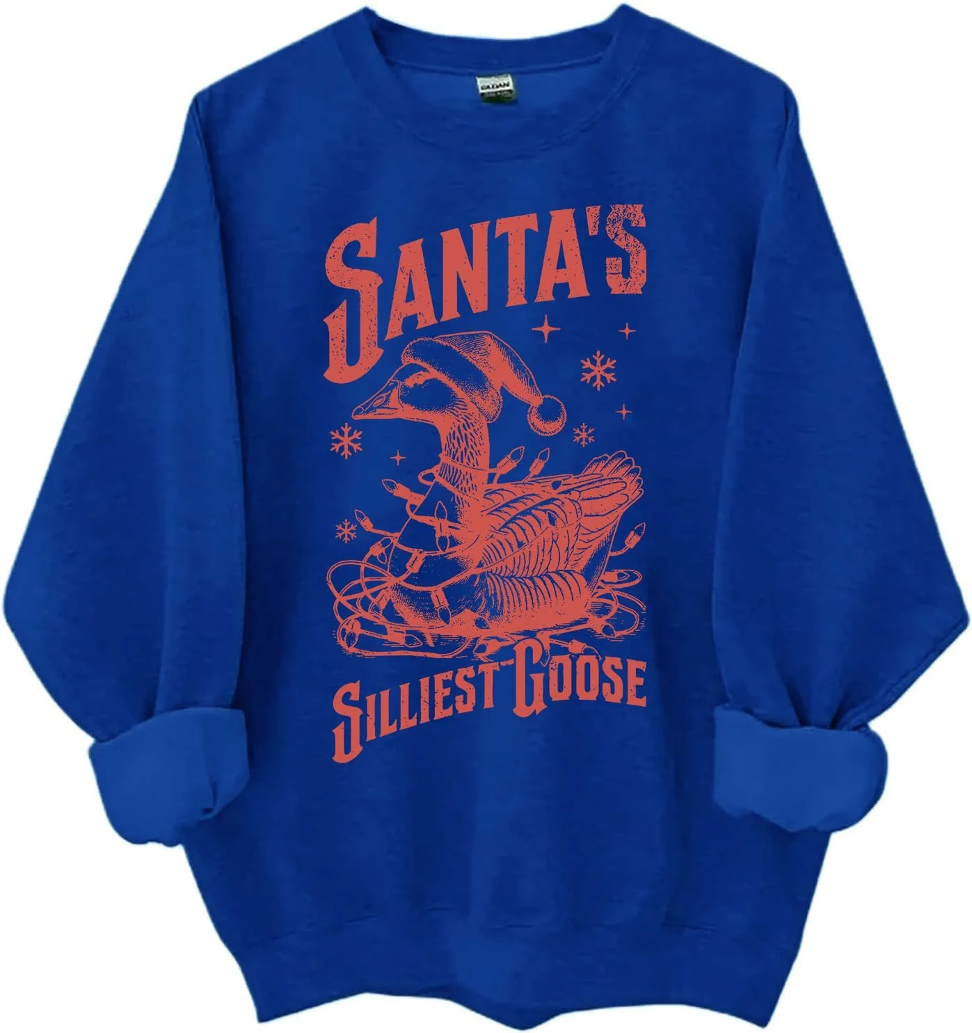 Рождественский свитшот Santa's Silliest Goose, фото №1
