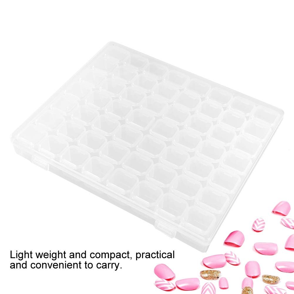 Органайзер для ногтей Пластиковый Прозрачный 56 отделений, фото №5