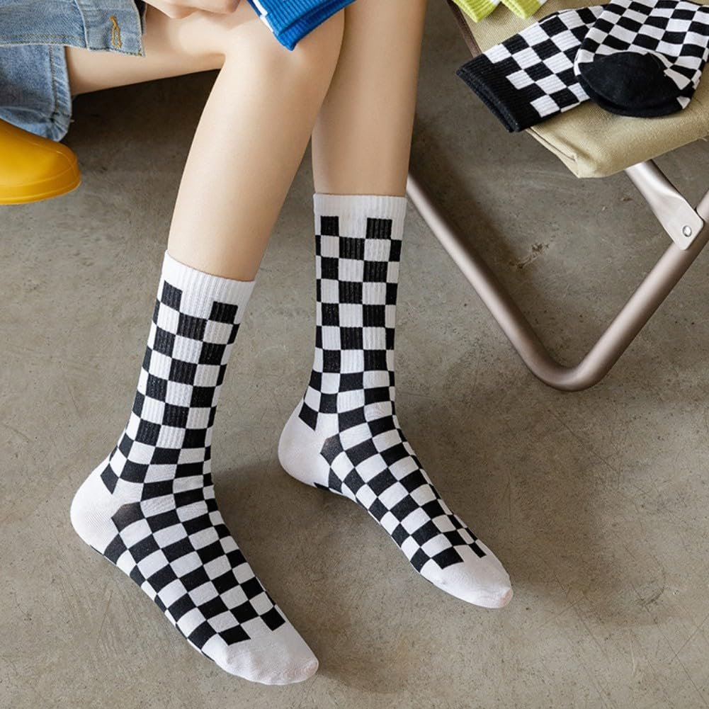 Носки AKAMAS в клетку, 5 пар, Женские, Цветные, Размер 35-41, фото №4