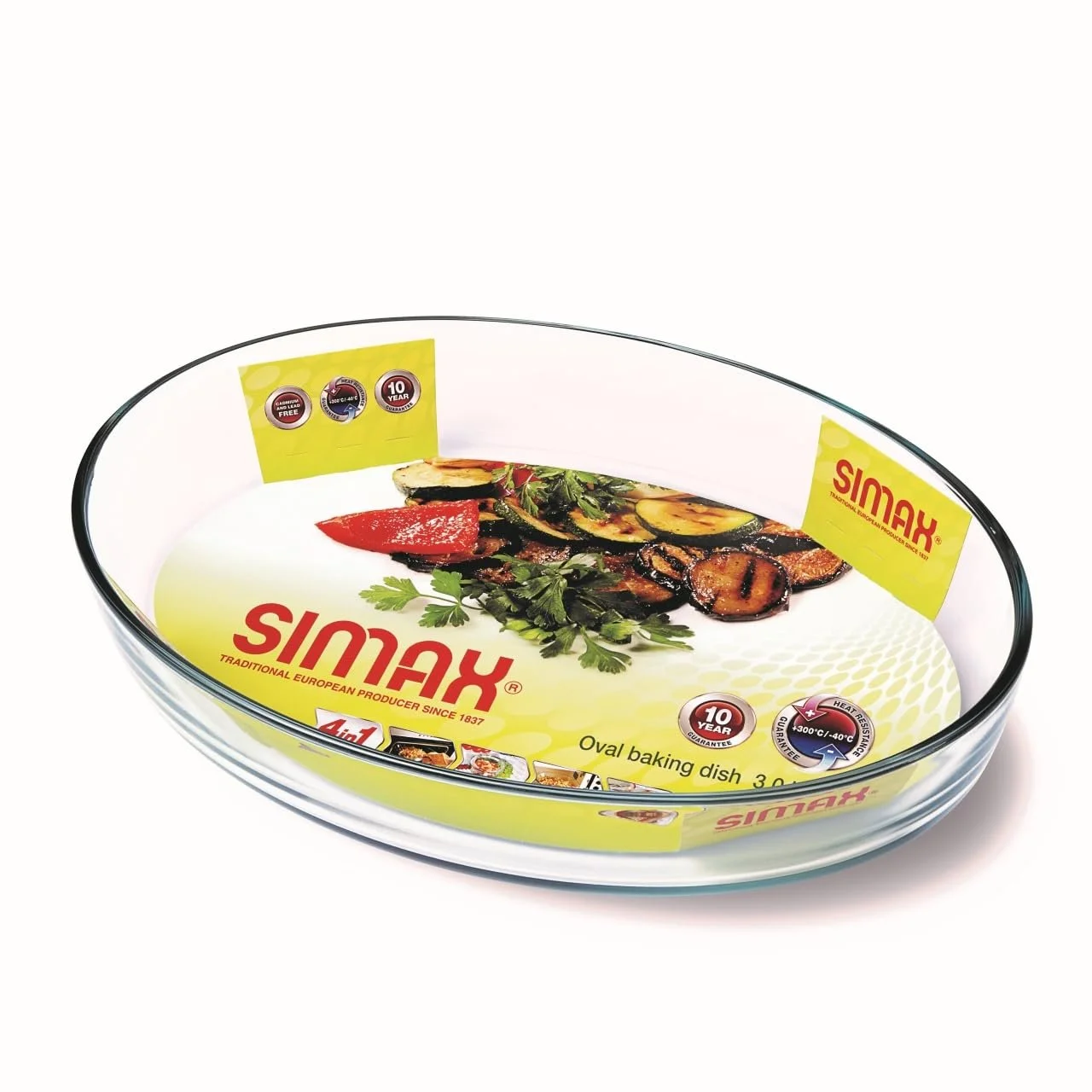 Форма для запікання Simax 7127 овальна 1.9 л Прозорий, фото №4