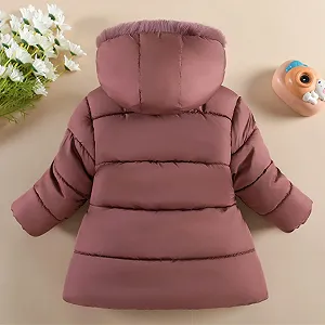 Зимняя Куртка для Девочки, Утепленная Куртка, Детская Зимняя Куртка, Пуховик с Капюшоном, Ветрозащитная, На Молнии, Легкая Хлопковая Куртка, Пуховик synthetic.ua - Фото 1