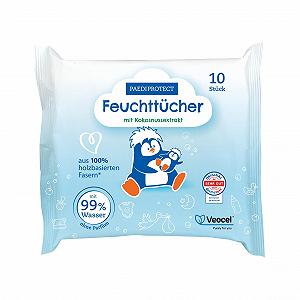 Вологі серветки PAEDIPROTECT 1 x Упаковка 10 штук - Фото 1