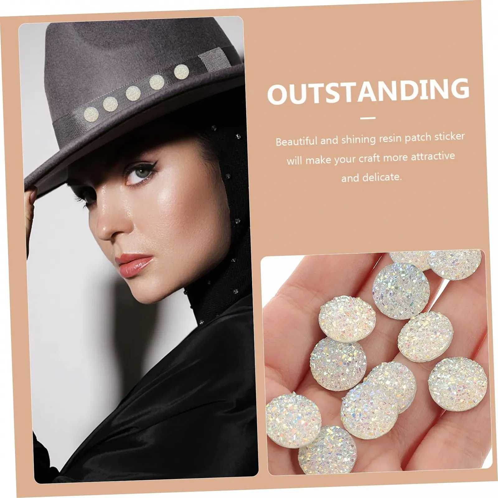 Стразы Gypsophila FRCOLOR 300 штук, плоские, для украшений, кабошоны из кристаллической смолы, фото №6