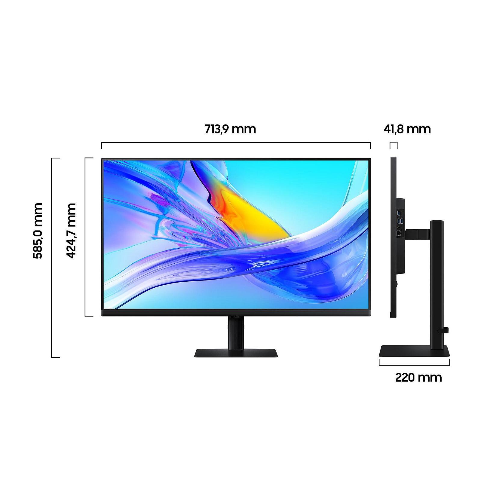 Монитор Samsung ViewFinity S80UD 32 дюйма UHD 3840 x 2160 60Hz HDR10 Eye Saver Mode USB-C (90W) Daisy Chain Встроенный KVM Switch LS32D800UAUXEN, фото №2