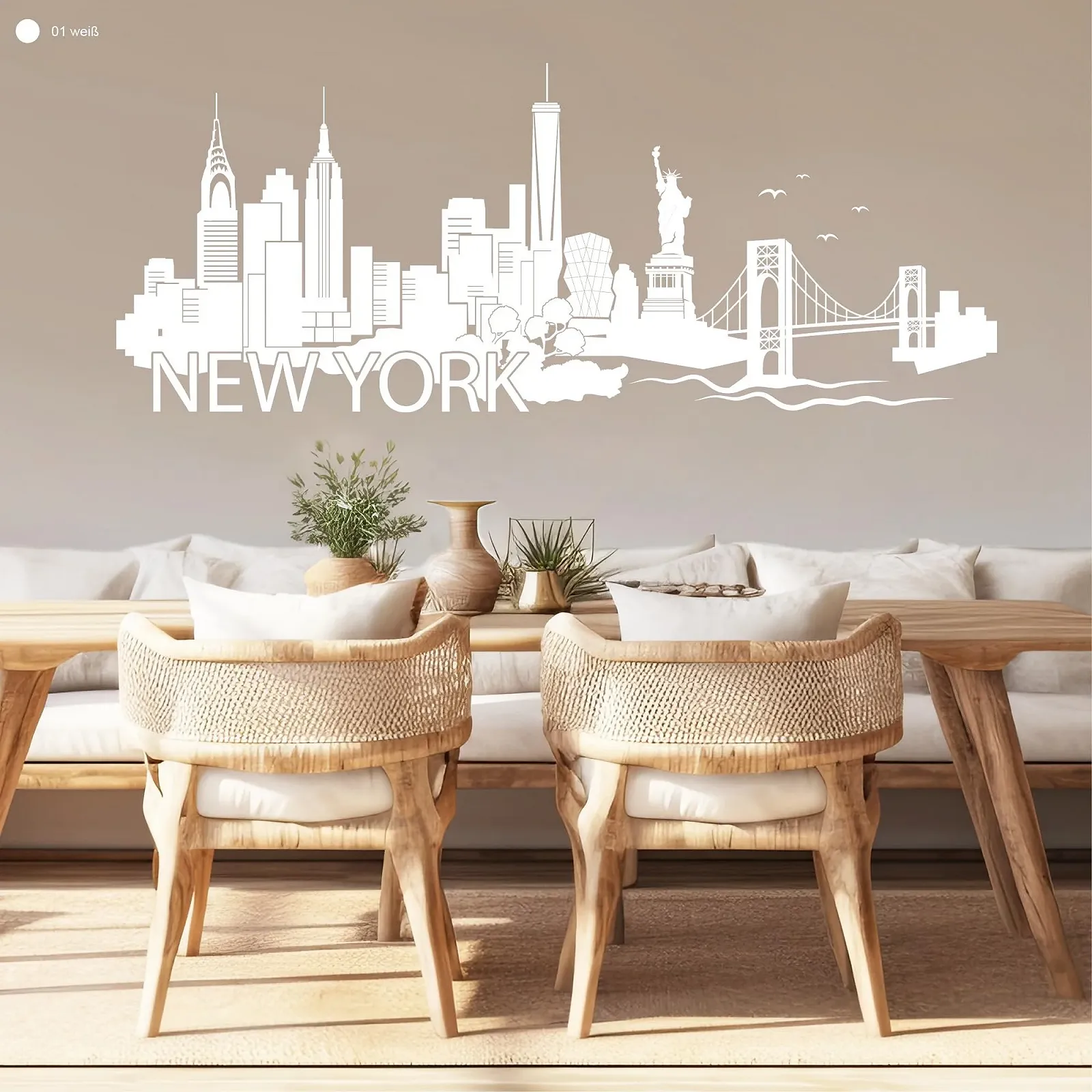 Настенная наклейка Loft New York Skyline, фото №4