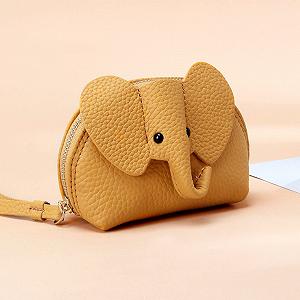 Кошелек из коровьей кожи UnoSheng Слоненок Желтый, One Size synthetic.ua - Фото 1