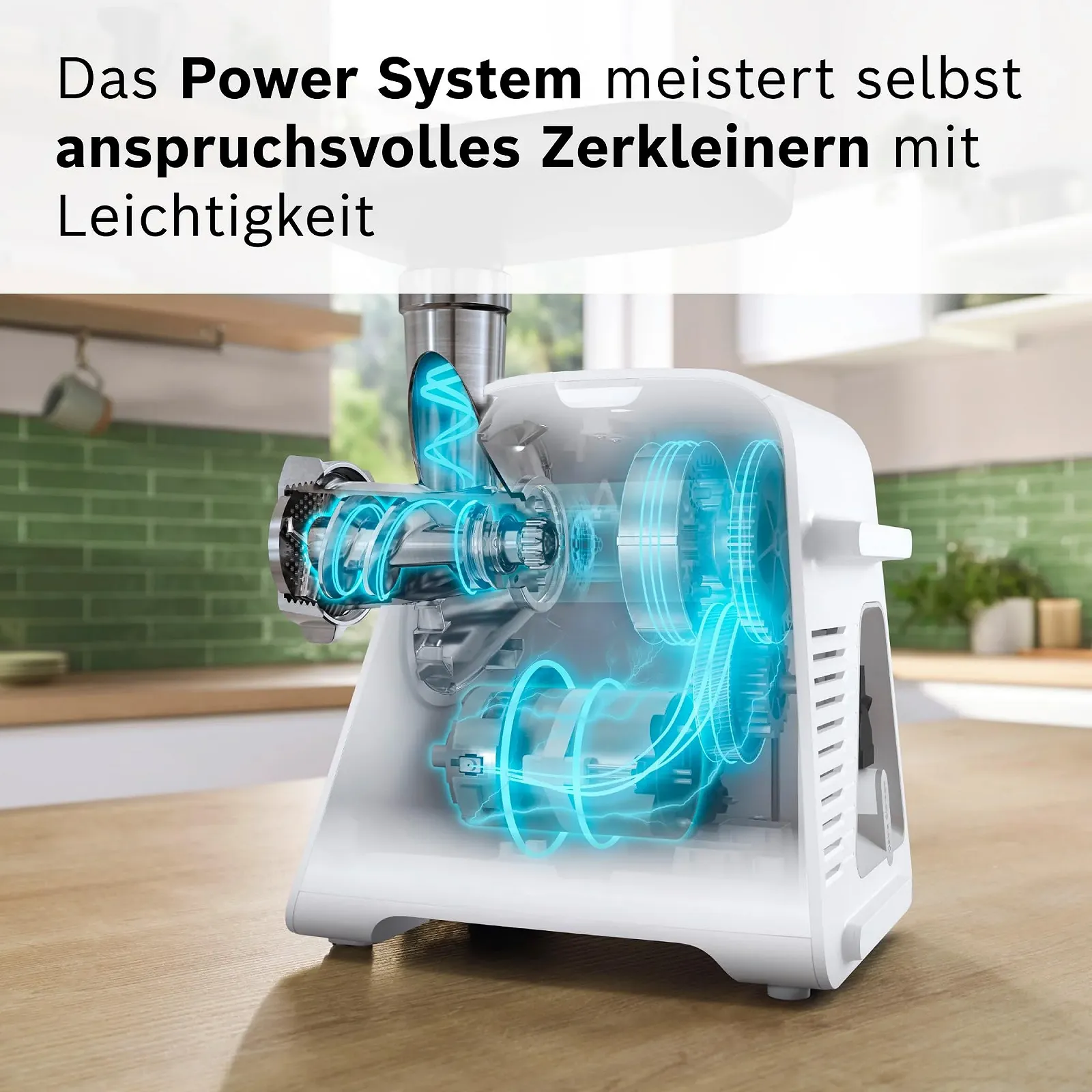 Мясорубка Bosch MultiPower MFWS607W Series 6 2100 Вт 2 диска Кеббе Белая, фото №4