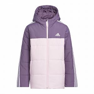 Куртка adidas Colorblocked Padded для дівчат, дитяча, середня вага - Фото 1