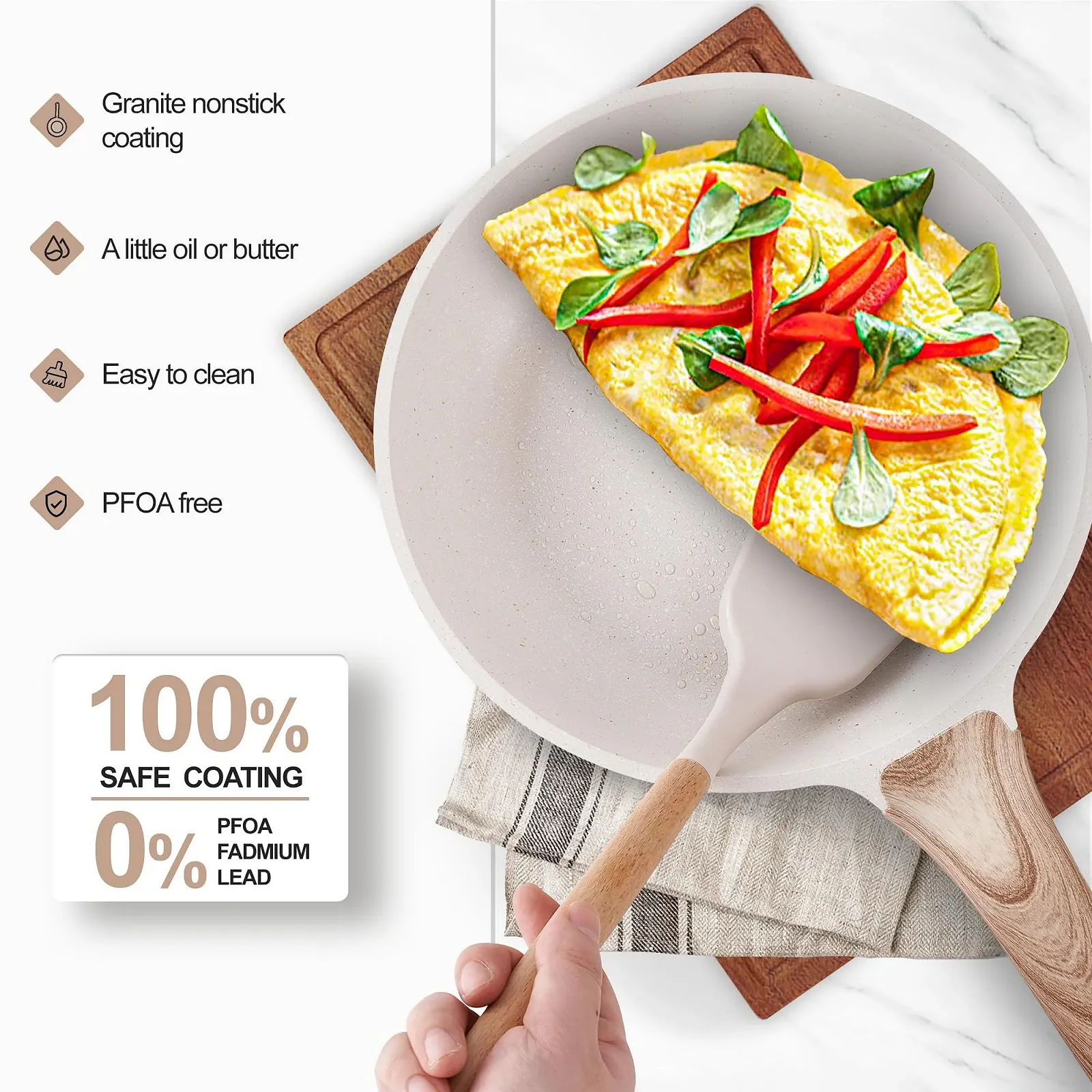 Сковорідка RIOVARM Індукційна Антипригарна 24 см, фото №4