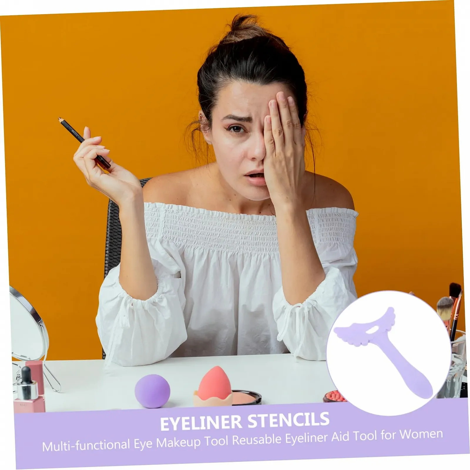 Аплікатор для підводки 3 шт. Інструмент для макіяжу очей Багаторазовий, фото №4 Аплікатор для підводки 3 шт. Інструмент для макіяжу очей Багаторазовий, фото №4