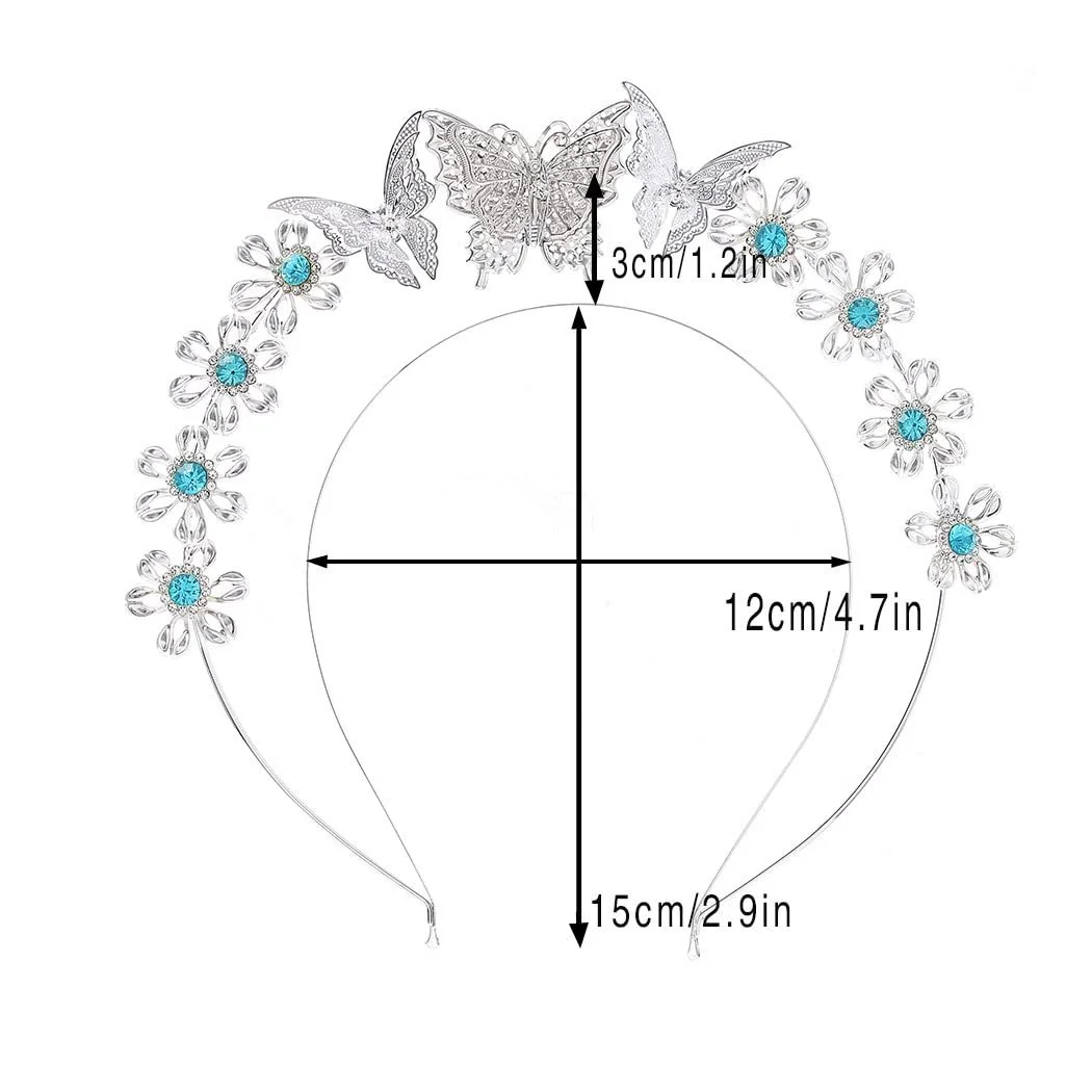 Обруч Серебряное сияние Хрустальный, фото №3