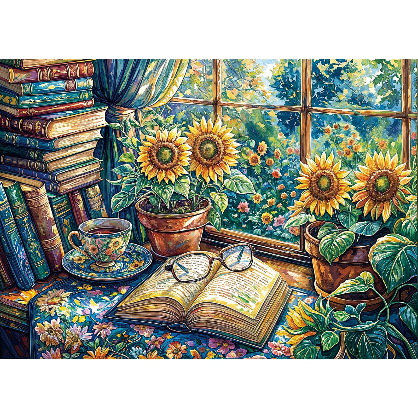 Пазл Sunflower Desk 1000 елементів 70 x 50 см для дорослих та дітей, фото №1