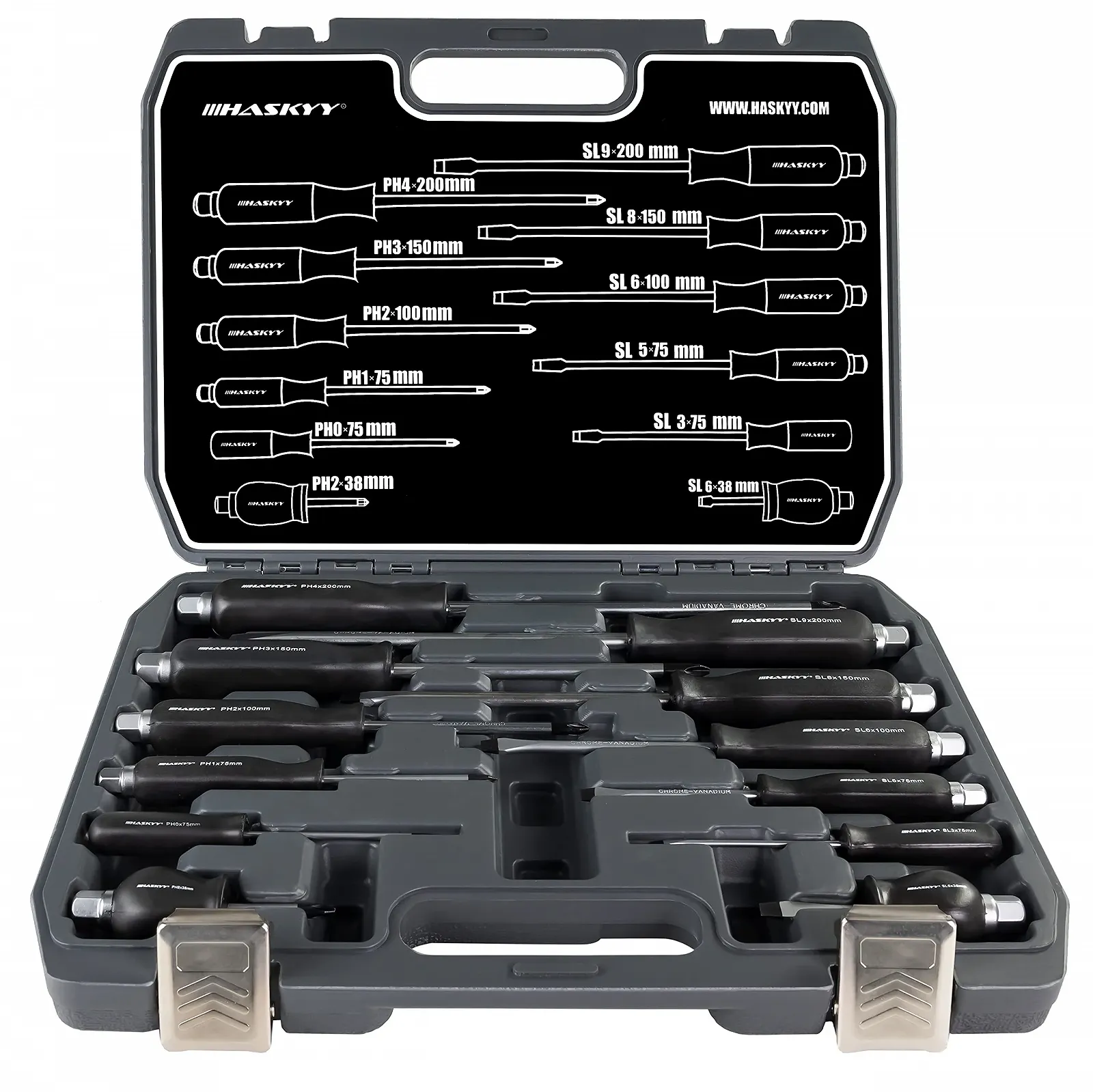 Набір викруток 12 предметів PH + SL Chrome Vanadium Steel, фото №1