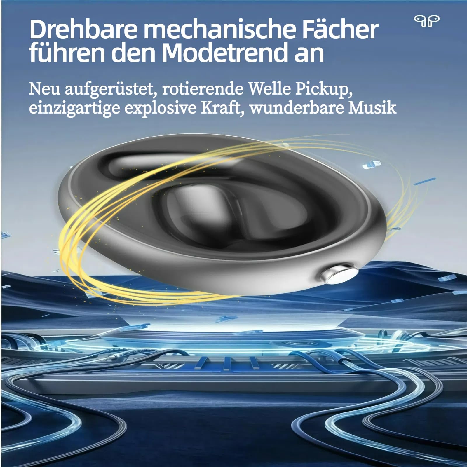 Навушники для перекладу AI KALEIST A60, Bluetooth 6.0, 14 мм динамічний драйвер, IPX4, чорний, фото №5